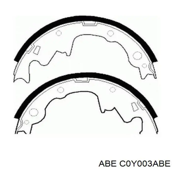 Купити C0Y003ABE ABE Колодки гальмові задні, барабанні