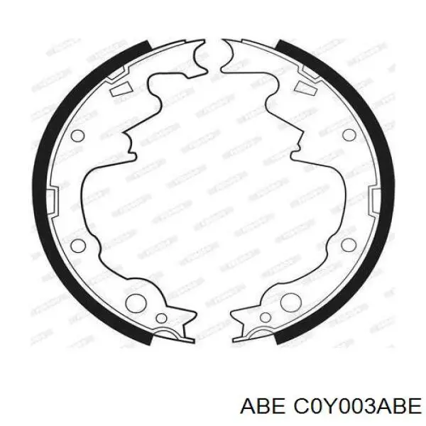 Колодки гальмові задні, барабанні C0Y003ABE ABE
