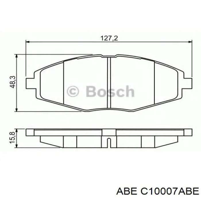 Передні тормозні колодки C10007ABE ABE