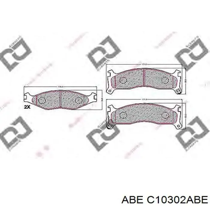 Купити C10302ABE ABE Колодки гальмівні передні, дискові
