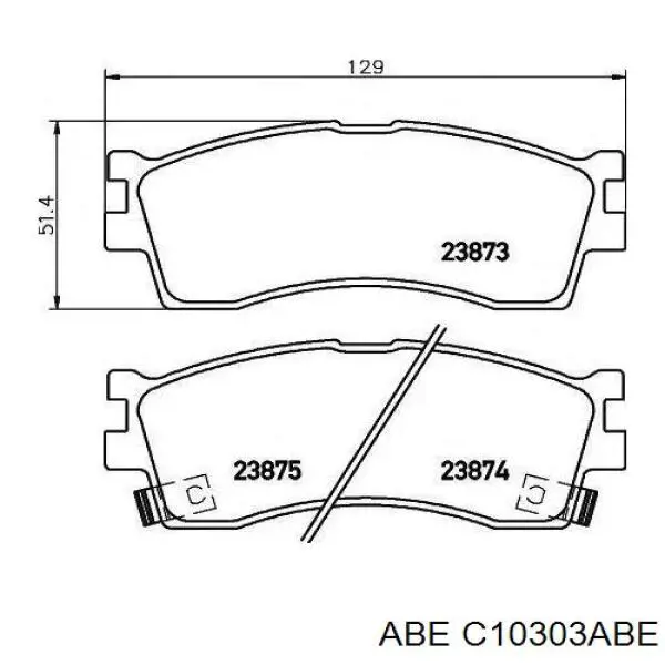 Передні тормозні колодки C10303ABE ABE