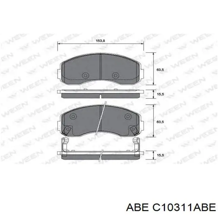Передні тормозні колодки C10311ABE ABE