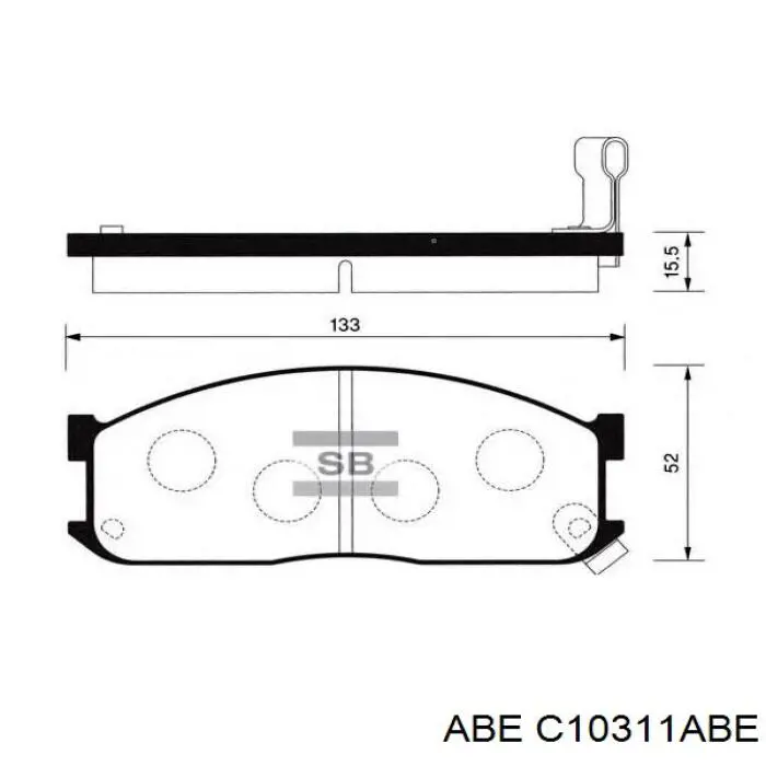 Гальмівні колодки ABE C10311ABE ціна, від 20.54 USD