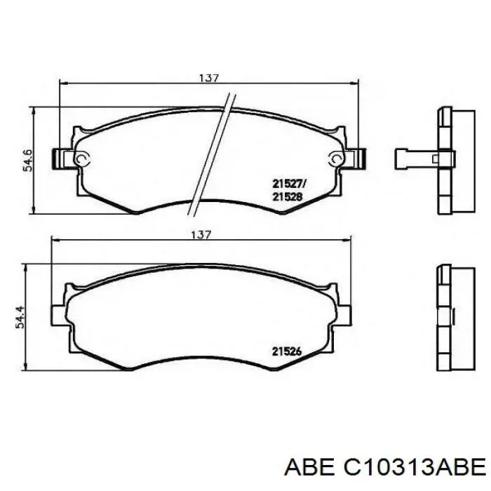 Гальмівні колодки ABE C10313ABE ціна, від 16.53 USD