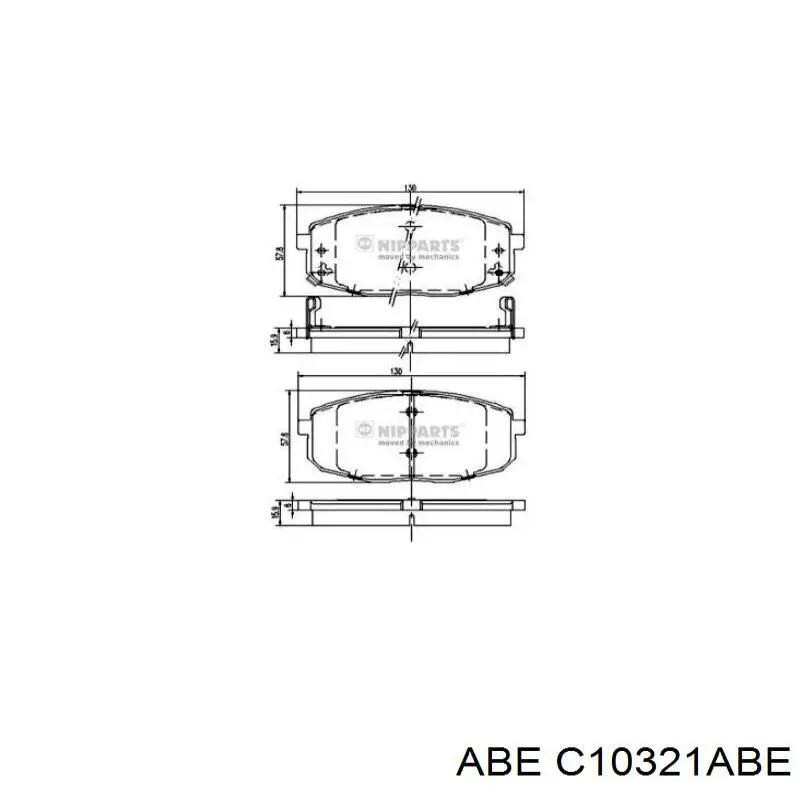 Купити C10321ABE ABE Колодки гальмівні передні, дискові