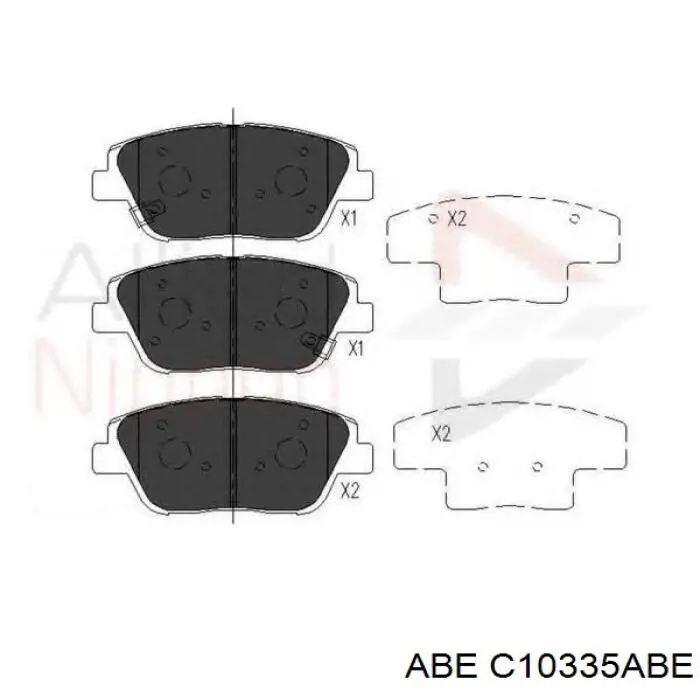 Гальмівні колодки ABE C10335ABE ціна, від 21.16 USD