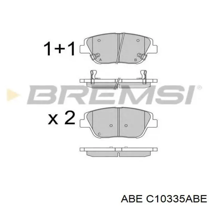 Купити C10335ABE ABE Колодки гальмівні передні, дискові