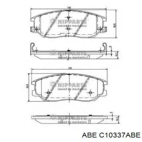 Передні тормозні колодки C10337ABE ABE