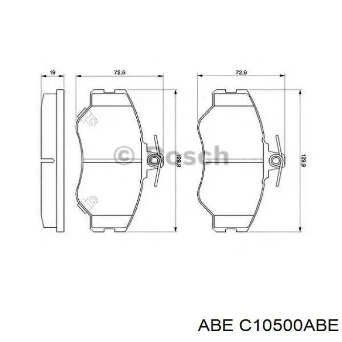 Купити C10500ABE ABE Колодки гальмівні передні, дискові
