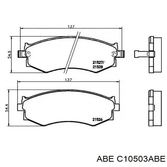 Гальмівні колодки ABE C10503ABE ціна, від 17.33 USD