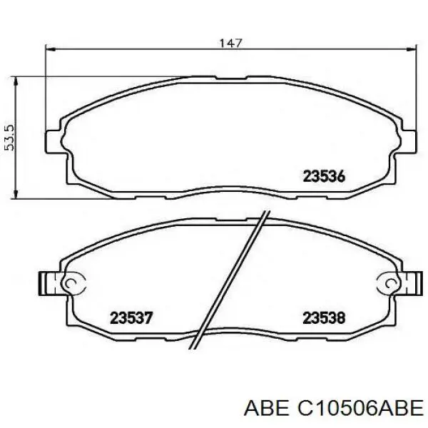 Тормозні колодки ABE C10506ABE