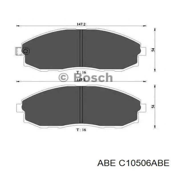 C10506ABE ABE Передні гальмівні колодки