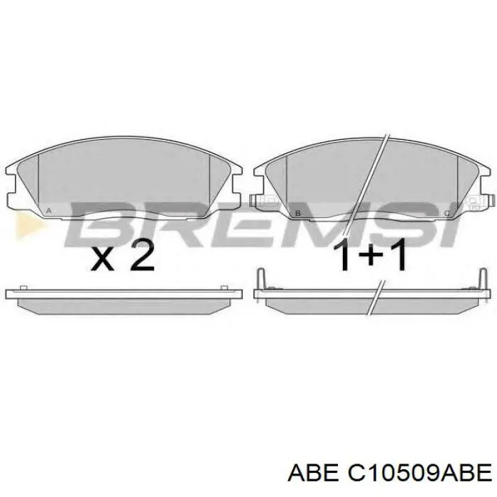 Купити C10509ABE ABE Колодки гальмівні передні, дискові