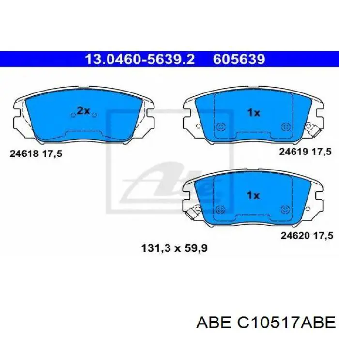 Передні тормозні колодки C10517ABE ABE