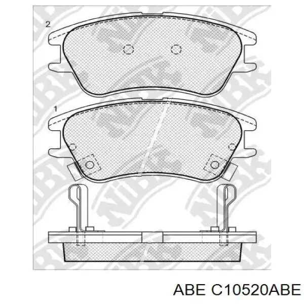 Гальмівні колодки ABE C10520ABE ціна, від 18.04 USD