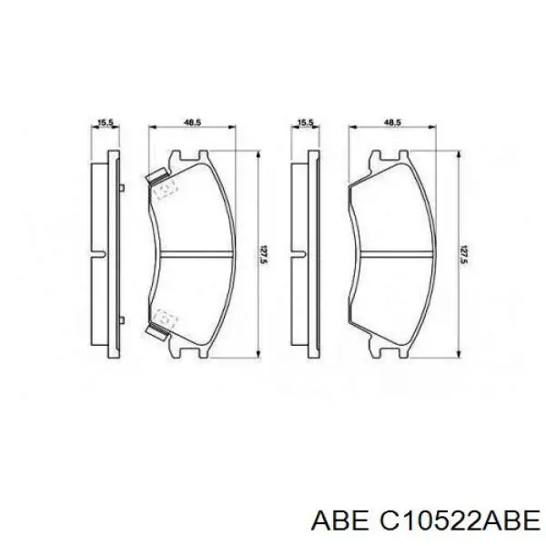 Купити C10522ABE ABE Колодки гальмівні передні, дискові