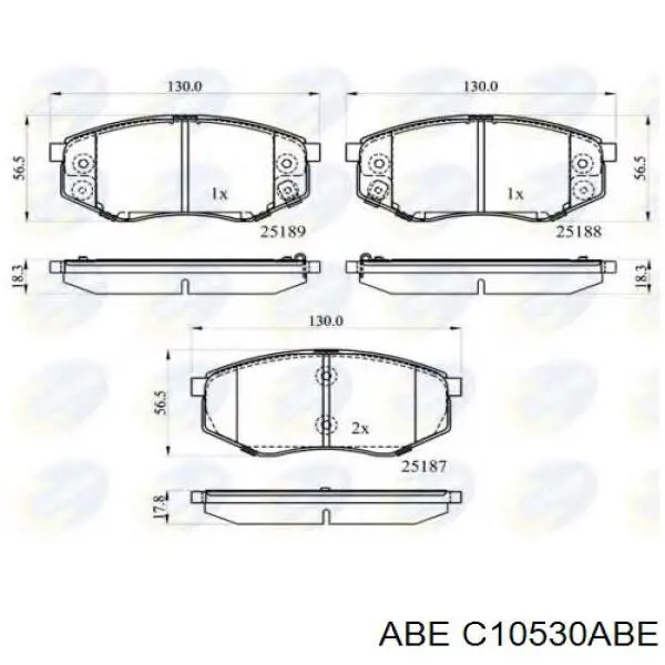 Тормозні колодки ABE C10530ABE