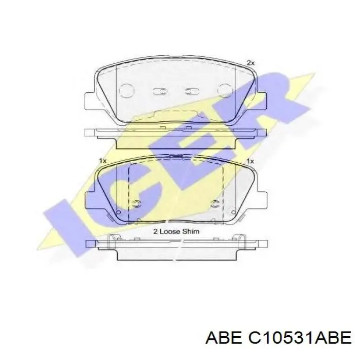 Гальмівні колодки ABE C10531ABE ціна, від 21.92 USD
