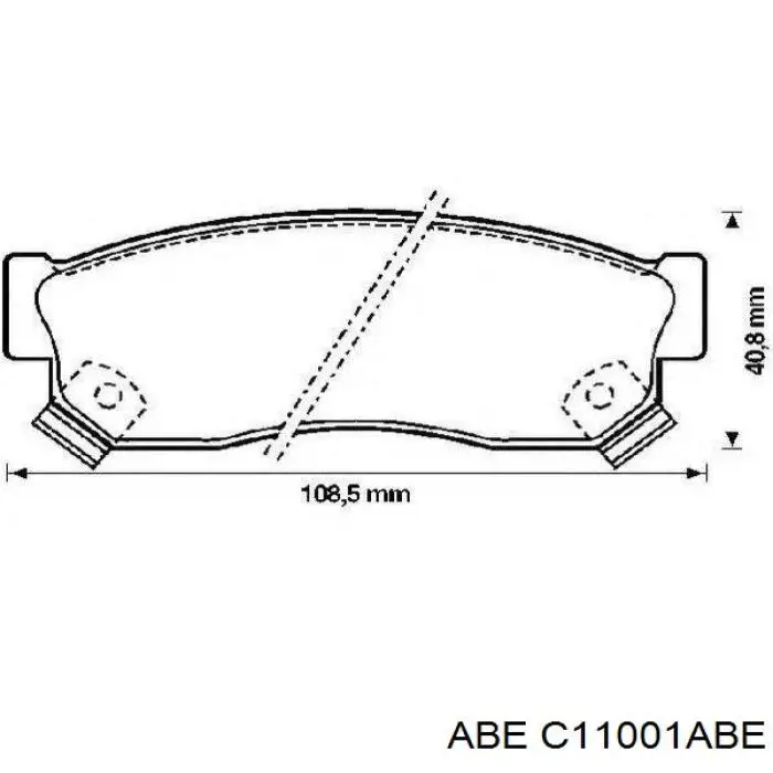 Гальмівні колодки ABE C11001ABE ціна, від 12.51 USD