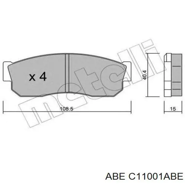 Передні тормозні колодки C11001ABE ABE