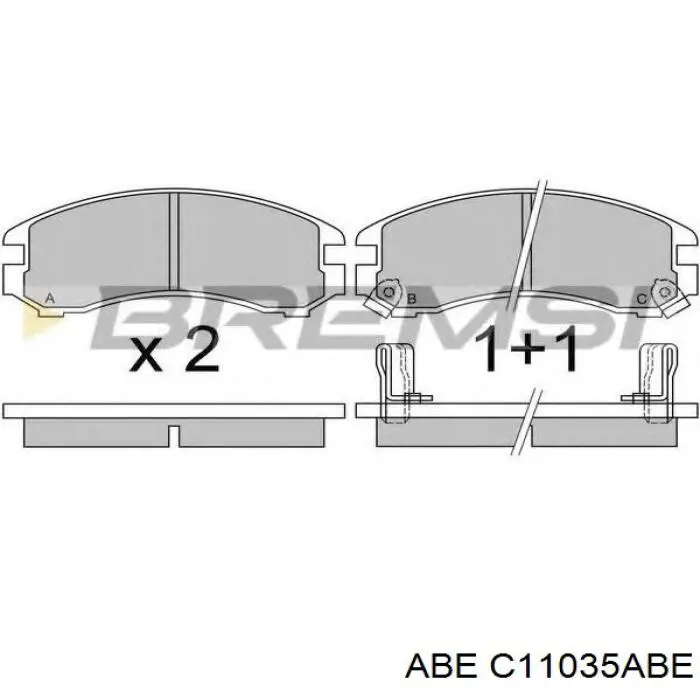 Гальмівні колодки ABE C11035ABE ціна, від 14.12 USD