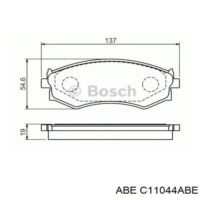 Колодки гальмівні передні, дискові C11044ABE ABE