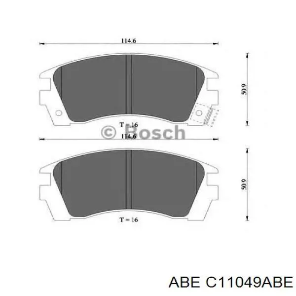 Тормозні колодки ABE C11049ABE