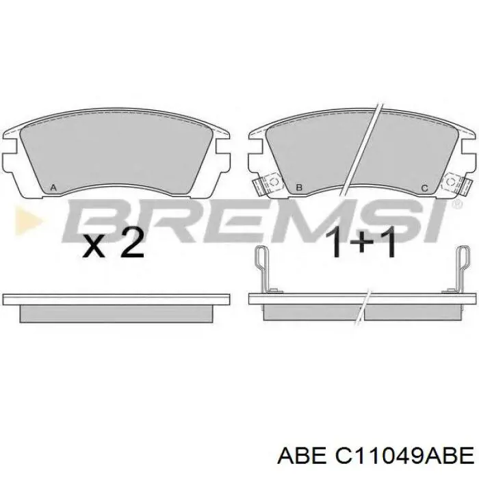 Купити C11049ABE ABE Колодки гальмівні передні, дискові