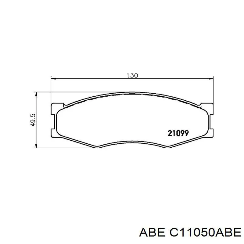 Передні тормозні колодки C11050ABE ABE