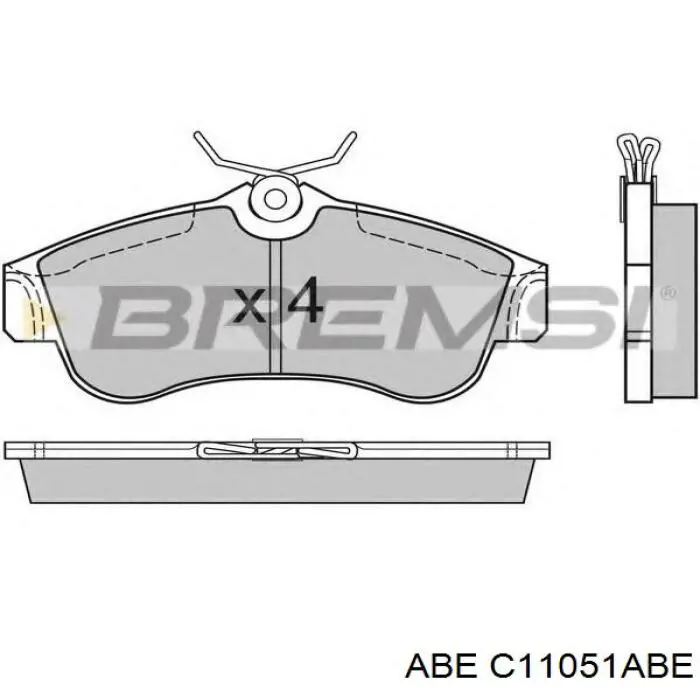 Передні тормозні колодки C11051ABE ABE