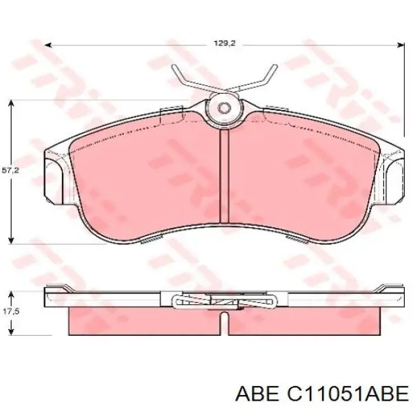 Гальмівні колодки ABE C11051ABE ціна, від 14.95 USD