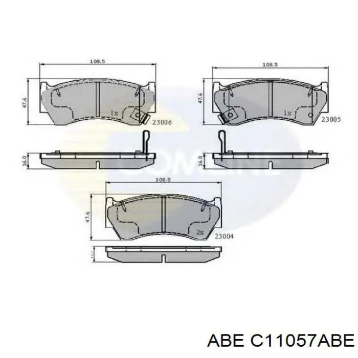 Купити C11057ABE ABE Колодки гальмівні передні, дискові
