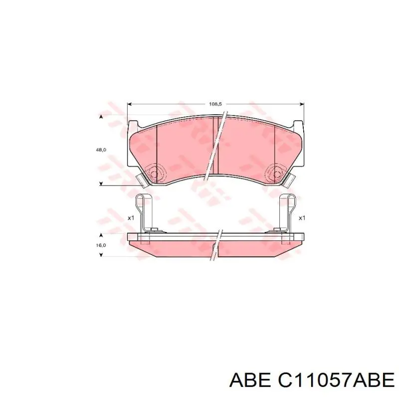 Передні тормозні колодки C11057ABE ABE