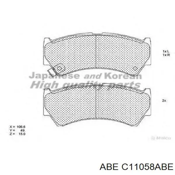 Купити C11058ABE ABE Колодки гальмівні передні, дискові