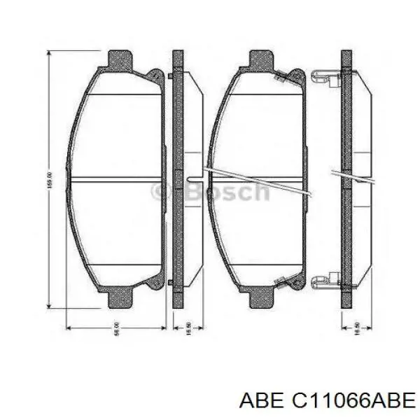 Передні тормозні колодки C11066ABE ABE