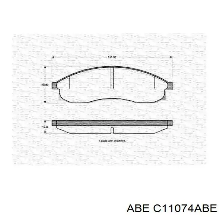 Передні тормозні колодки C11074ABE ABE