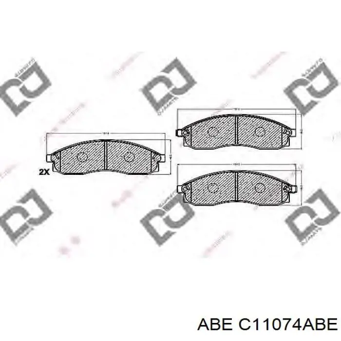 C11074ABE ABE Передні гальмівні колодки