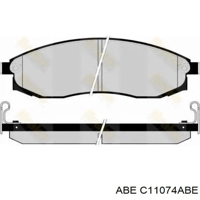 Колодки гальмівні передні, дискові C11074ABE ABE