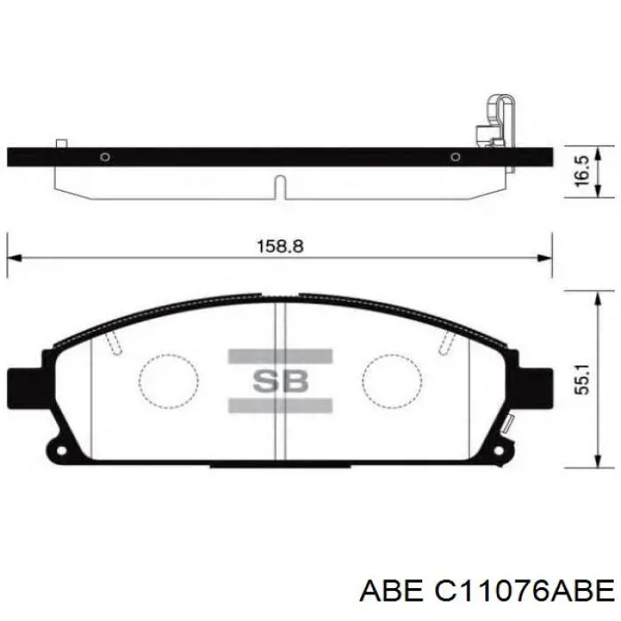 C11076ABE ABE Передні гальмівні колодки
