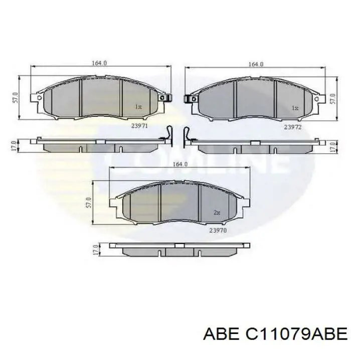Гальмівні колодки ABE C11079ABE ціна, від 23.70 USD