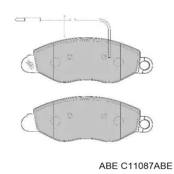 Гальмівні колодки ABE C11087ABE ціна, від 20.15 USD