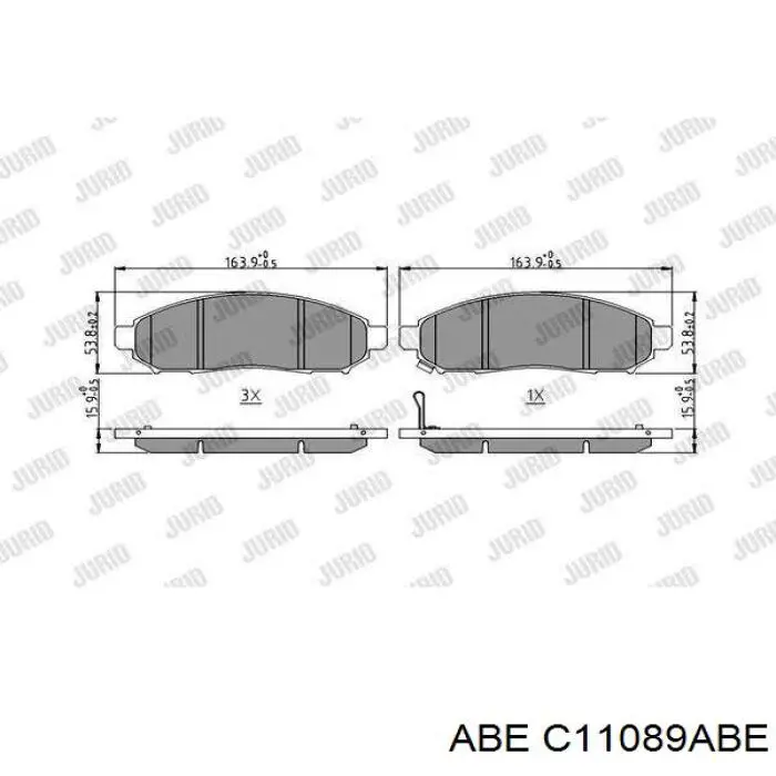 C11089ABE ABE Передні гальмівні колодки