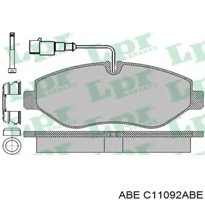 Колодки гальмівні передні, дискові C11092ABE ABE