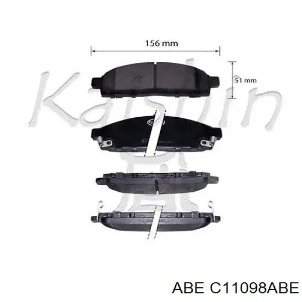 Гальмівні колодки ABE C11098ABE ціна, від 20.90 USD