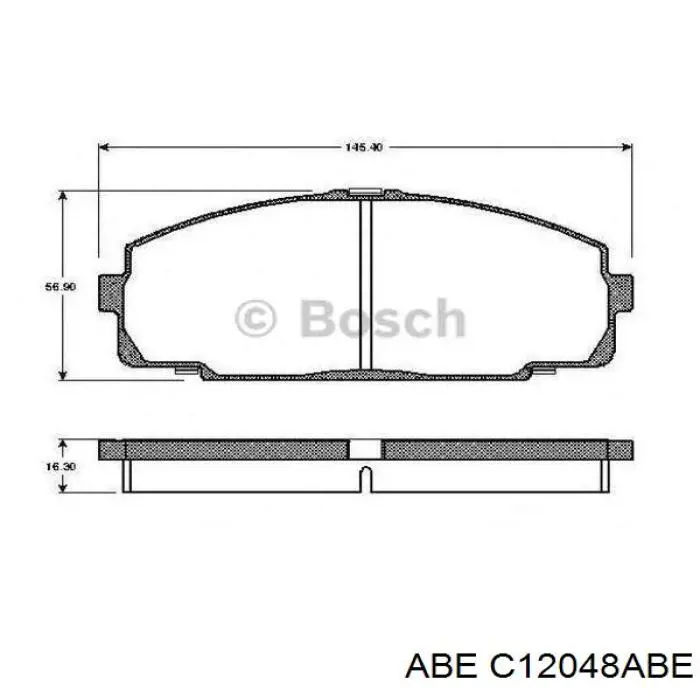 Купити C12048ABE ABE Колодки гальмівні передні, дискові
