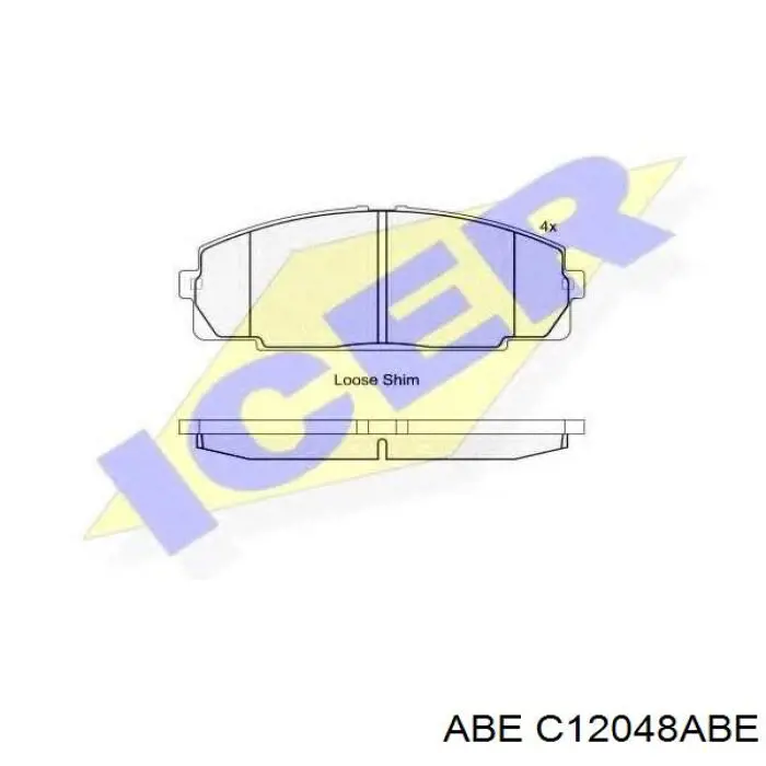 Тормозні колодки ABE C12048ABE