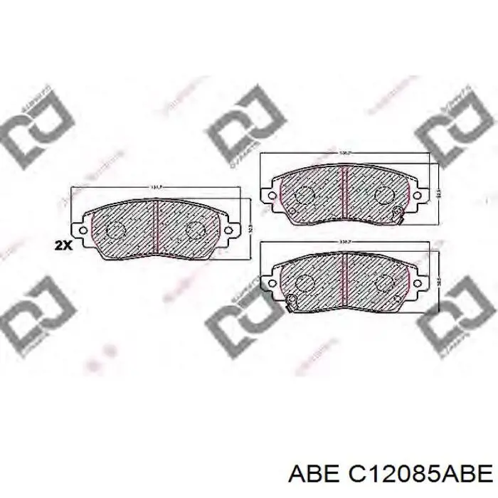 C12085ABE ABE колодки гальмівні передні, дискові
