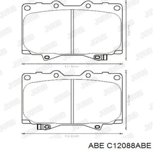 Тормозні колодки ABE C12088ABE
