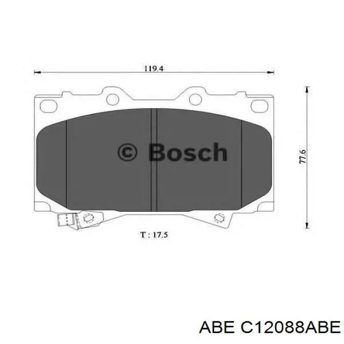 Гальмівні колодки ABE C12088ABE ціна, від 19.14 USD
