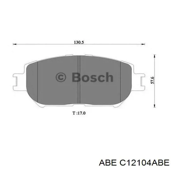 Передні тормозні колодки C12104ABE ABE